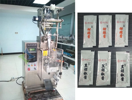 小袋装酱料自动包装机客户案例